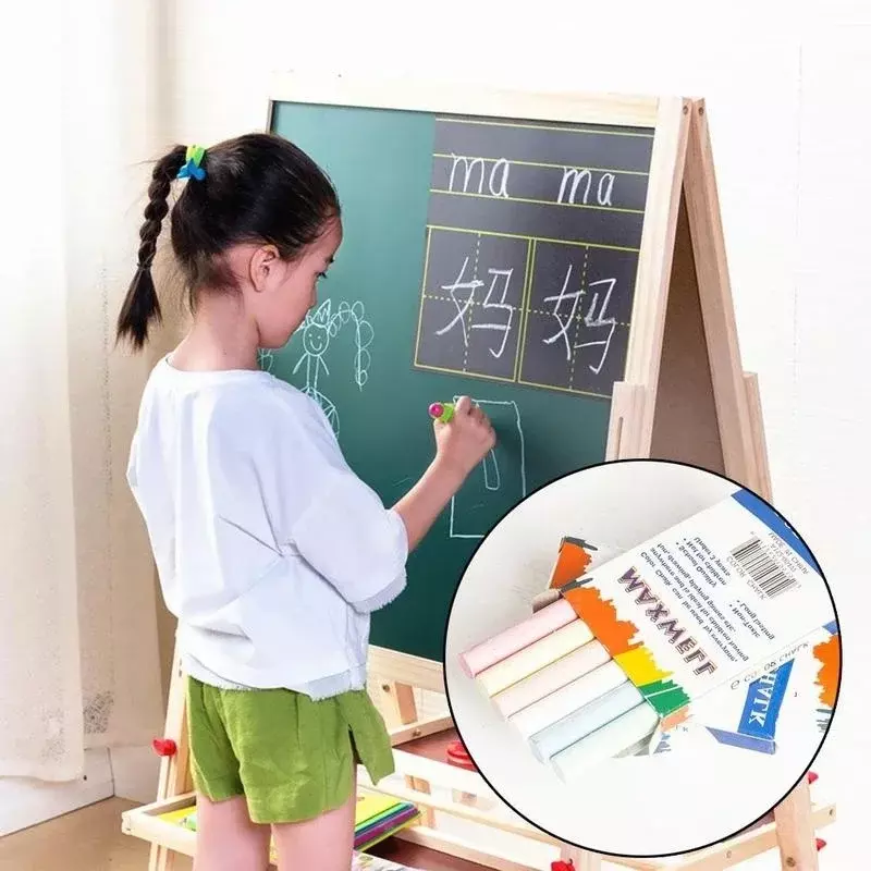 12 Pcs/Lot Chalk Drawing Pen for Teacher Blackboard 6 Colors Stationary School Supplies Accessories Tizas Escolar Profesores