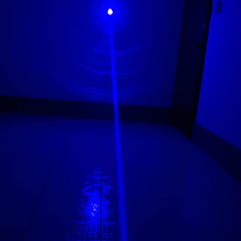 Lampu peringatan Laser sinar biru 1.8w, sinar Laser modul Diode sinar kasar 450nm