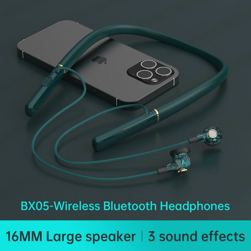 Headset Bluetooth olahraga gantung kerah baru kualitas suara HiFi baterai tahan lama pengurang kebisingan cerdas suara panggilan HD