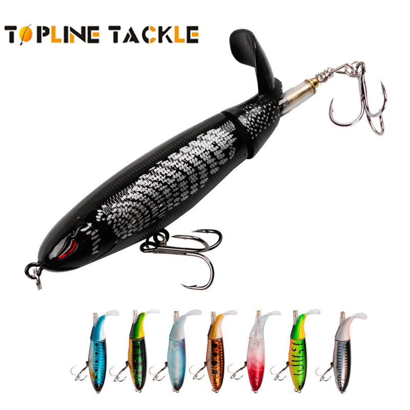 Topline Tackle Whopper Plopper Topwater Fishing Lure 13g15g36g Floating Lure Trolling Crankbait Pike Hard Baits Artificial Baits