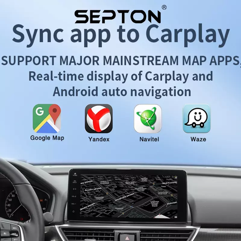 SEPTON-صندوق فيديو متعدد الوسائط ، مشغل سيارة لاسلكي ، صندوق سيارات أندرويد ، راديو سيارة لفولكس فاجن ، بنز ، كيا ، هوندا ، تويوتا ، فورد