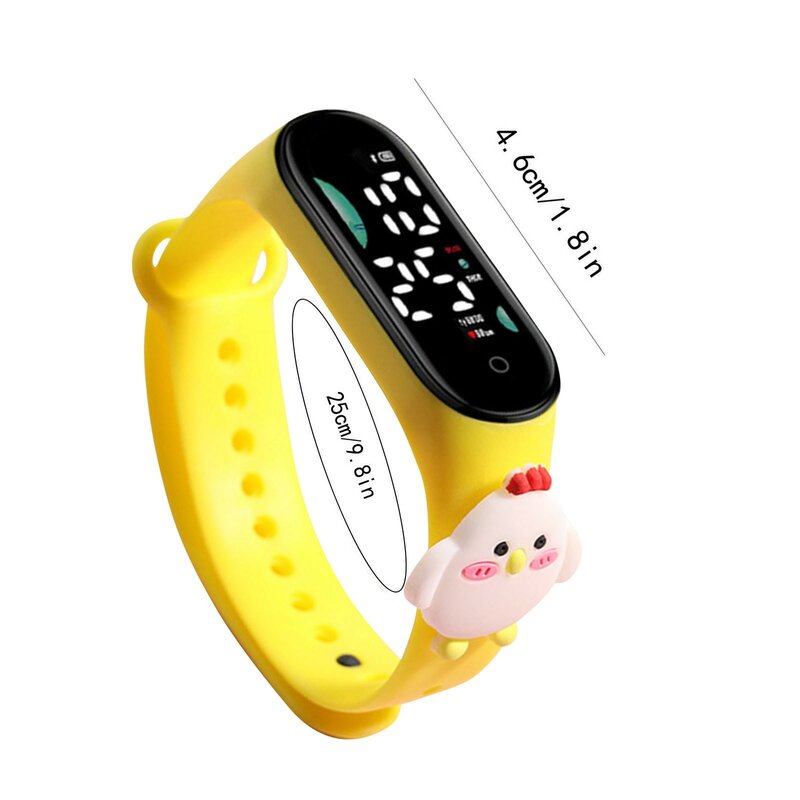 Children'S Bracelet Watch Multy Color Watches Suitable For Outdoor Sports Led Display Electronic Watches With Cartoon Decoration