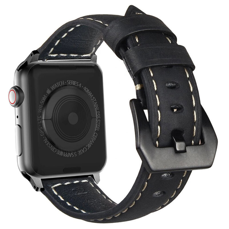 Correa retro de cuero genuino para Apple Watch, pulsera ultra de 49mm, 45mm, 44mm, 42mm, 41mm, 40mm, 38mm para iWatch SE 8, 7, 6, 5, 4, 3, 2, 1