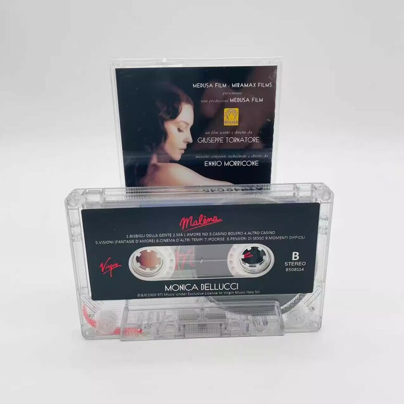 Фильмы Malena Ennio Morricone, музыкальная записывающая лента OST, самые большие хит, альбом, кассеты, косплей, плеер, автомобильный рекордер, звуковая дорожка, коробка