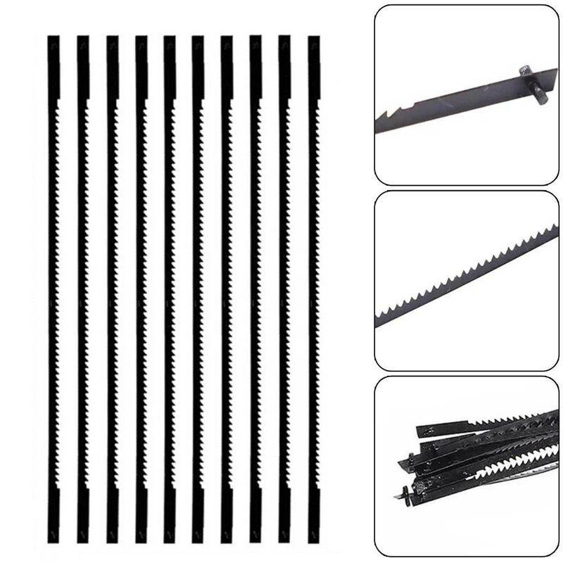 For: Wood Soft Metal Plastic Scroll Saw Blades Saw Blades 10/15/18/24 TPI 10PCS 132mm Carbon Steel Thickness 0.2 Mm
