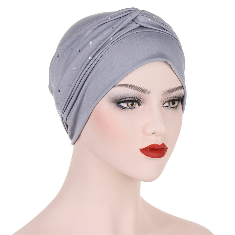 Topi Turban wanita Muslim, wanita Muslim simpul kepala putar, Turban, penutup kanker, topi Arab Islami, topi Bonnet rambut rontok, topi jilbab
