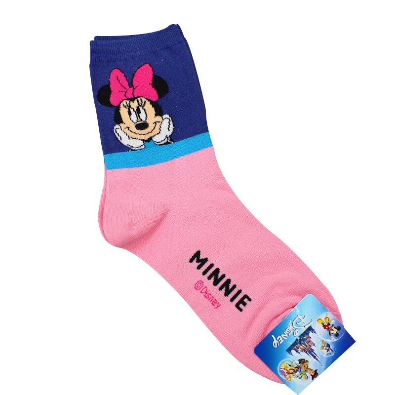 Disney Socken Cartoon Mickey Minnie Stitzer Gedruckt Frauen Strümpfe Nette Cartoon Charakter Eichhörnchen Winnie frauen Medium Socken