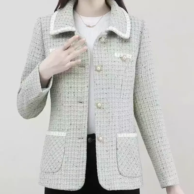 Spring new fashion mother small fragrant wind coat net red female spring and autumn suit middle-aged western style jacket