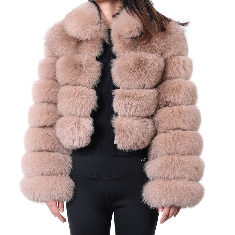 Maomaokong 2022 Супер горячая зимняя женская шуба из натурального Лисьего меха куртка из натурального меха енота Женская одежда жилет