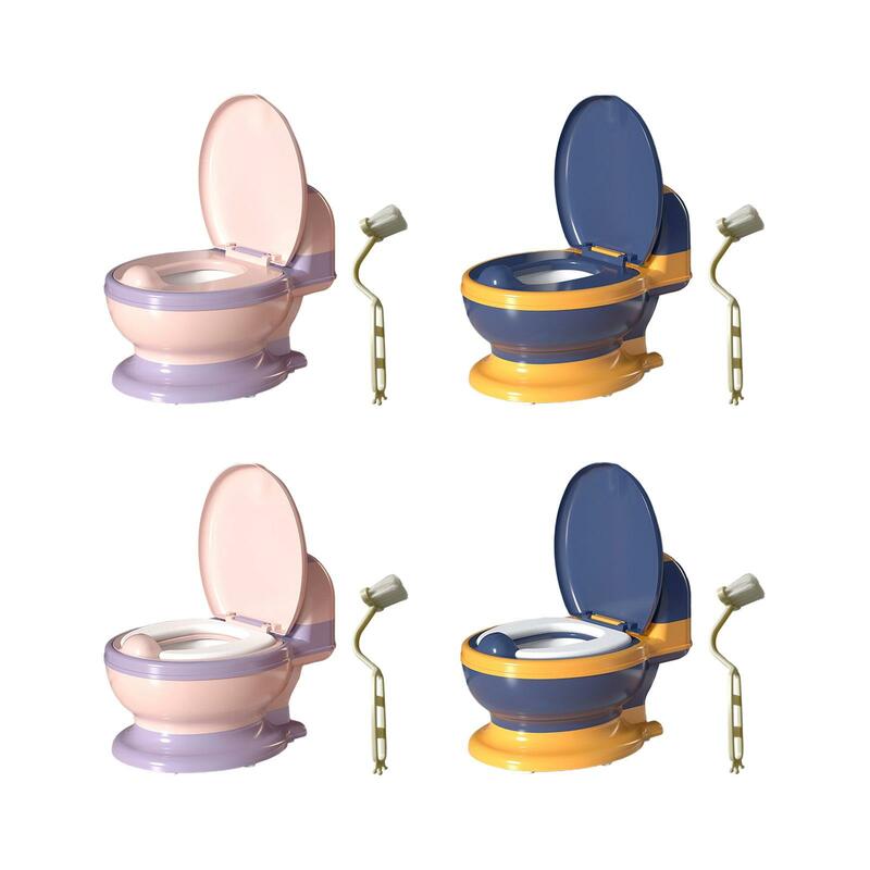 Детский горшечный Туалет компактного размера (включая щетку) горшок на ощупь в возрасте 0-7 лет
