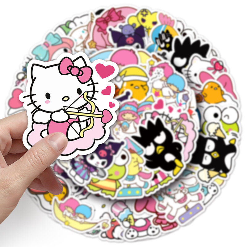 10/30/50pcs Cartoon Sanrio Anime Stickers Cute Kuromi Pompom Purin My Melody Decals Phone Notebook Luggage Fun Graffiti Sticker