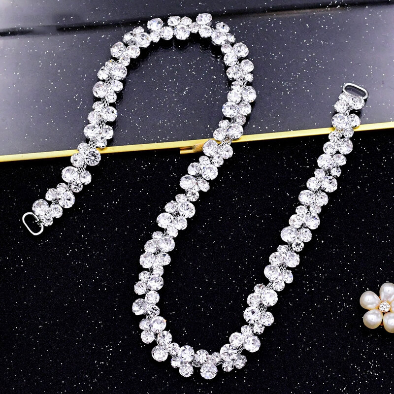 Sabuk Berlian Imitasi Berkilau untuk Gaun Wanita dengan Sabuk Pernikahan Berlian untuk Wanita Sabuk Pengantin dengan Pita Selempang Aksesori Pernikahan