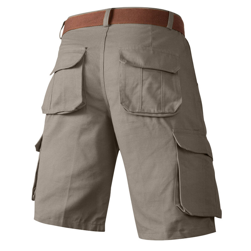 Pantalones cortos deportivos para hombre, Shorts masculinos de estilo Cargo, rectos e informales, con bolsillos, ideales para senderismo y trotar al aire libre, para verano