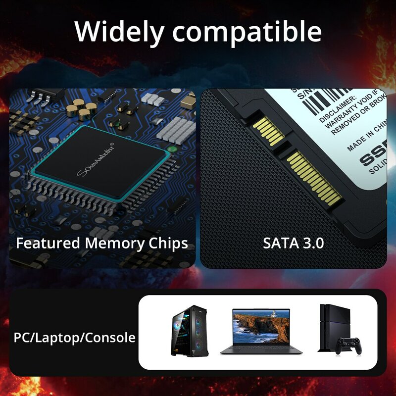 Somnambulist SSD 120GB 240GB 480GB 960GB สถานะของแข็ง Sata3ภายใน2.5 128GB 256GB 512GB 1TB 2TB SSD สำหรับแล็ปท็อปพีซี