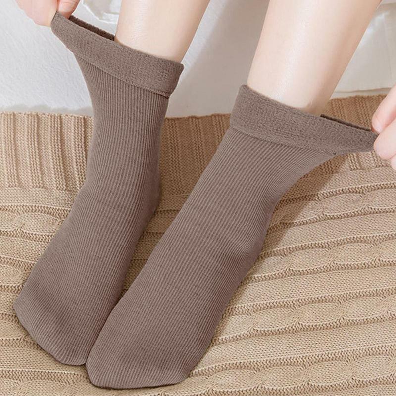 Плюшевые теплые носки, дышащие теплые носки для женщин, теплые женские термоноски для холодной зимы, яркие прекрасные цвета