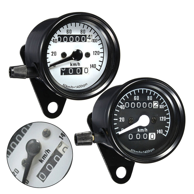 Universal Odometer Waterproof With Night Light Circle Long Lifespan Universal Speedometer Gauge Retro Small Instrument