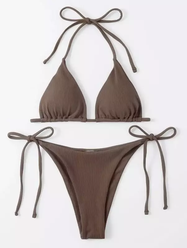 Costumi da bagno Sexy a tre punti da donna di nuova moda 2023 Bikini in poliestere confortevole e traspirante