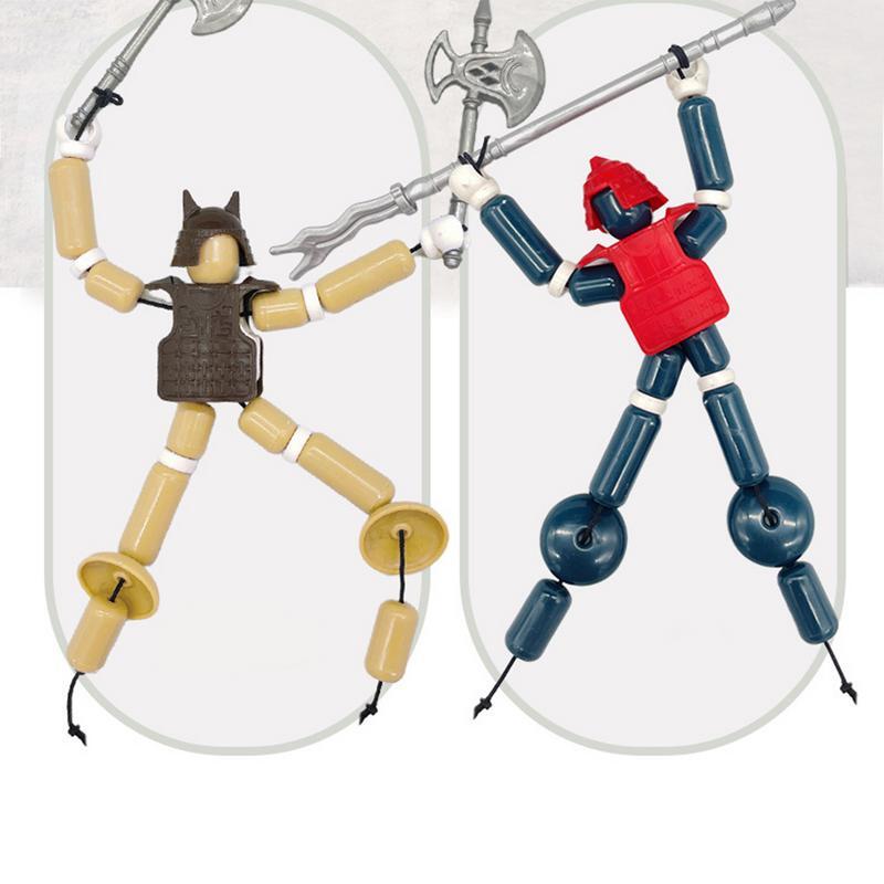 Fighting Man gra planszowa 2 graczy ciągnie struny szermierka zabawki do walki stabilne edukacyjne interaktywne lalki zabawki bitewne