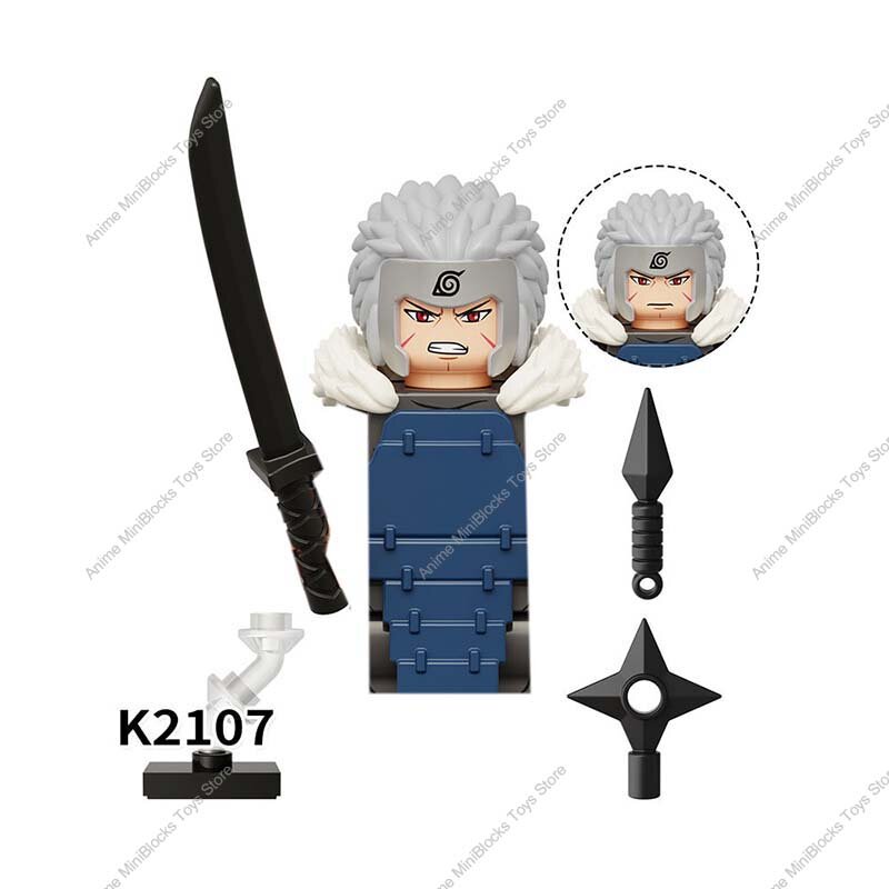 Bloques de construcción de Naruto para niños, juguete de ladrillos para armar figuras de acción de Uchiha Madra Itachi Senju Hashirama Tobirama, modelo KDL814