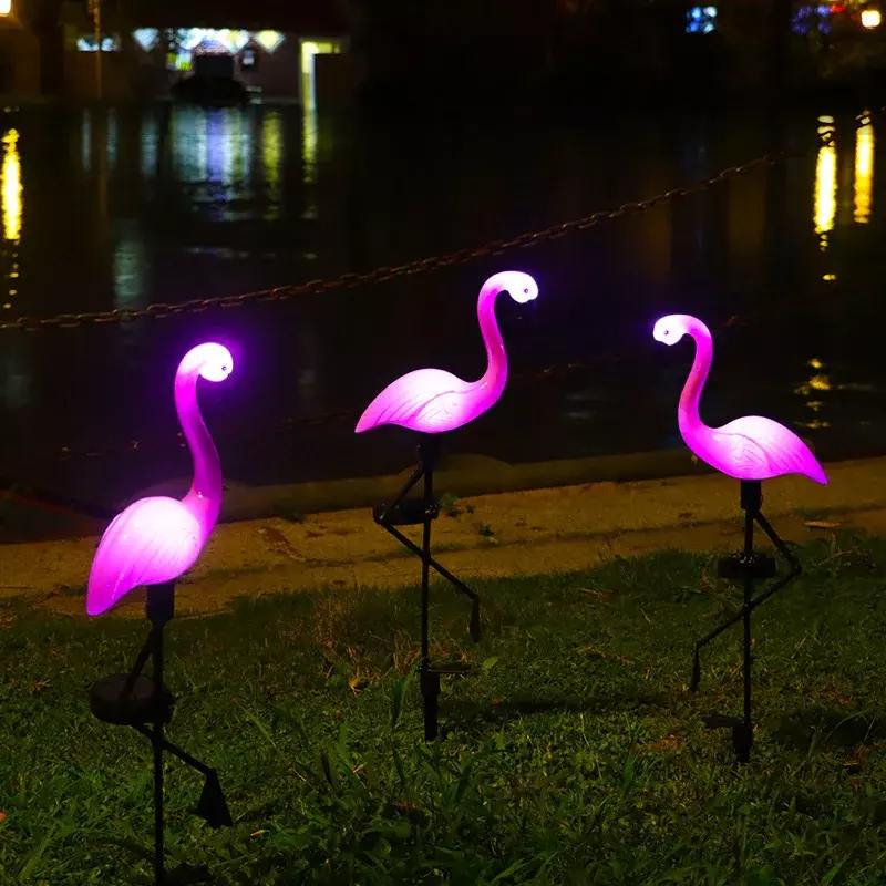 Zonne-Energie Waterdichte Flamingo Gazon Licht Tuinstapel Landschap Verlichting Buitenverlichting Led Tuin Decoratief Licht