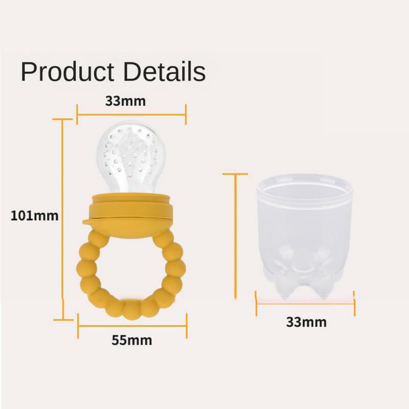 1PCS Baby Pacifiers Feeder with Cover Silicone Baby Nipple Fresh Fruit Food Vegetable Supplement Soother Nibbler Feeding
