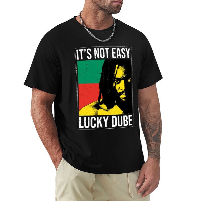 Non è facile-Lucky Dube t-shirt corta t-shirt magliette grafiche abbigliamento uomo