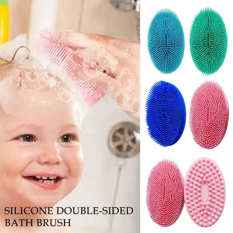 Soft Silicone Body Scrubber, Massageador do couro cabeludo, Shampoo Brush, Body Brush Foam, Grande Ferramenta de Limpeza Profunda