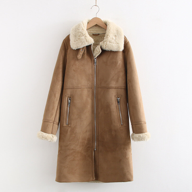 女性のカジュアルなゆったりとしたラムウールのジャケット,日常着,オフィスコート,シングルボタン,冬