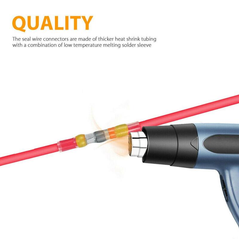 50/100pcs Heat Shrink Tube Insulation Jacket With Tin Electrical Connection Wire Cable Insulation Sleeving Waterproof