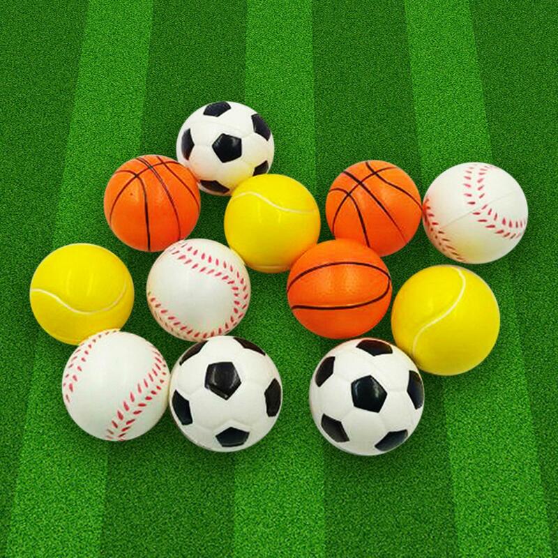Mini pelotas deportivas de espuma para Parque, juguete ligero y exprimible para piscina, patio de juegos, césped interior, 12 piezas