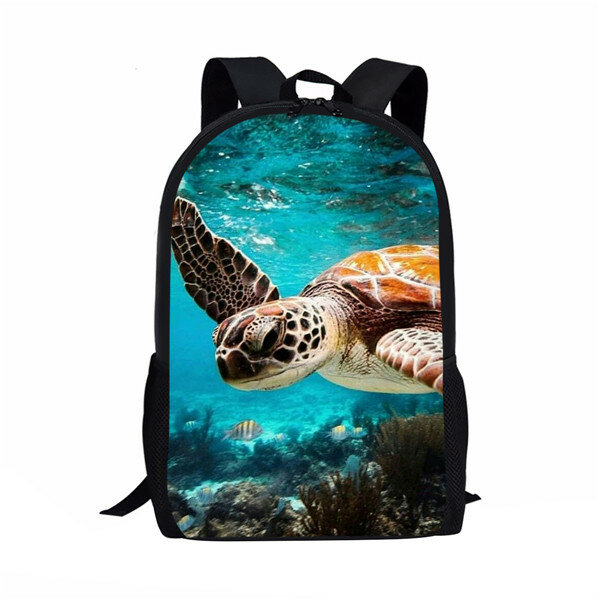 Рюкзак для девочек и мальчиков с принтом морской черепахи