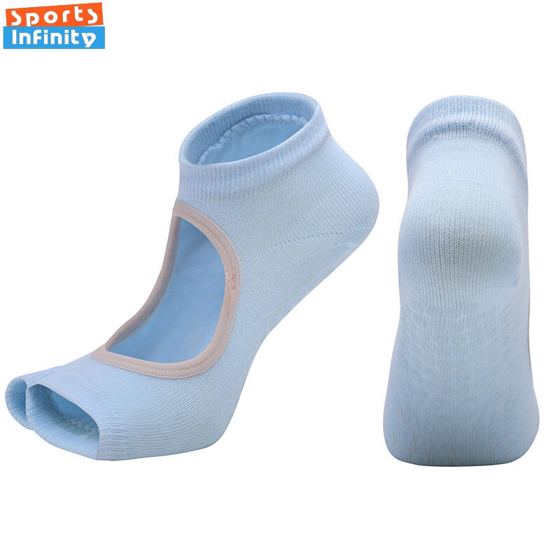 Split Toe Backless Yoga Socks Women Cotton Breathable Professional Pilates Socks for Women Indoor Dance Fitness Sports Socks
