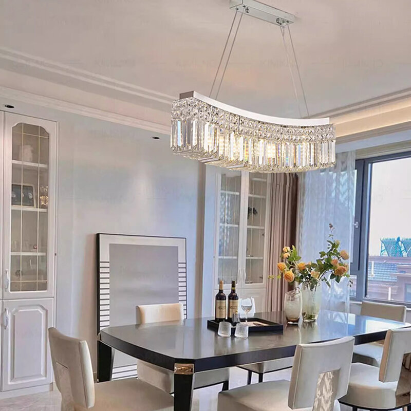 屋内装飾ライト,リビングルームやダイニングルームに最適なクリスタルの豪華なペンダントランプ