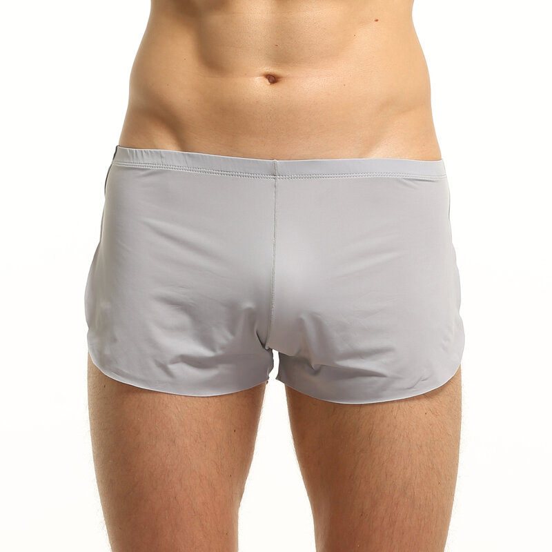 ผู้ชายเซ็กซี่กางเกงขาสั้นบางหลวม Breathable กางเกงขาสั้นนุ่มสบาย Night สวมใส่แฟชั่น Quick Dry Elastic เอวกางเกง