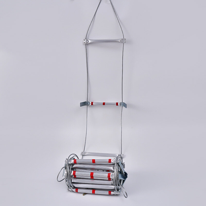 บันไดเชือกอะลูมินัมอัลลอยบันไดเหล็กสแตนเลสงานกู้ภัยทางอากาศบันไดเชือกเหล็กสำหรับใช้ในครัวเรือน