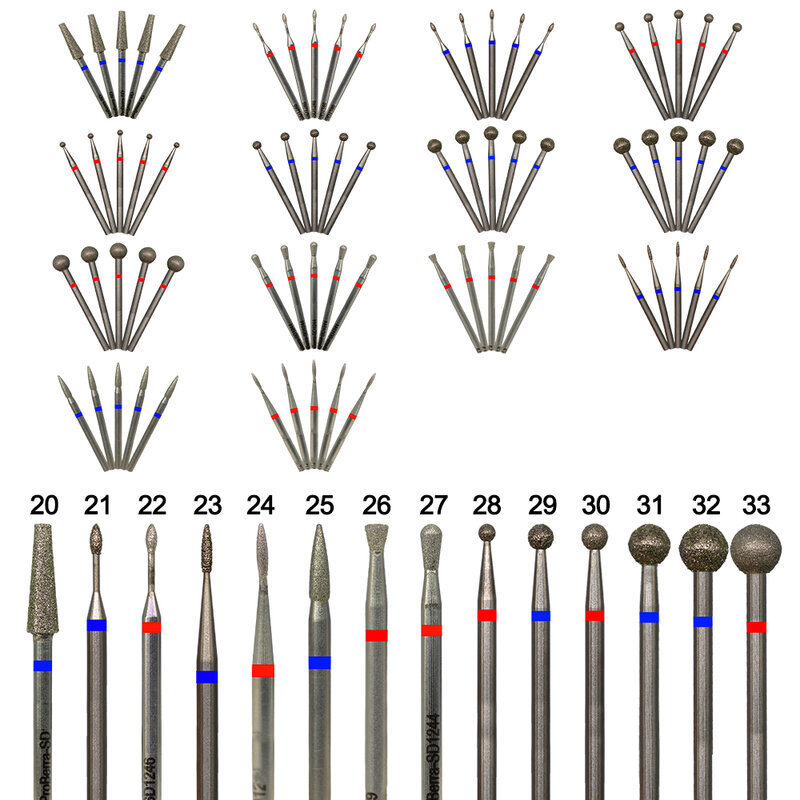 wholesale 5 piece Diamond nail drill bits for nail Manicure  Manicure Cuticle Clean Pedicure accesories