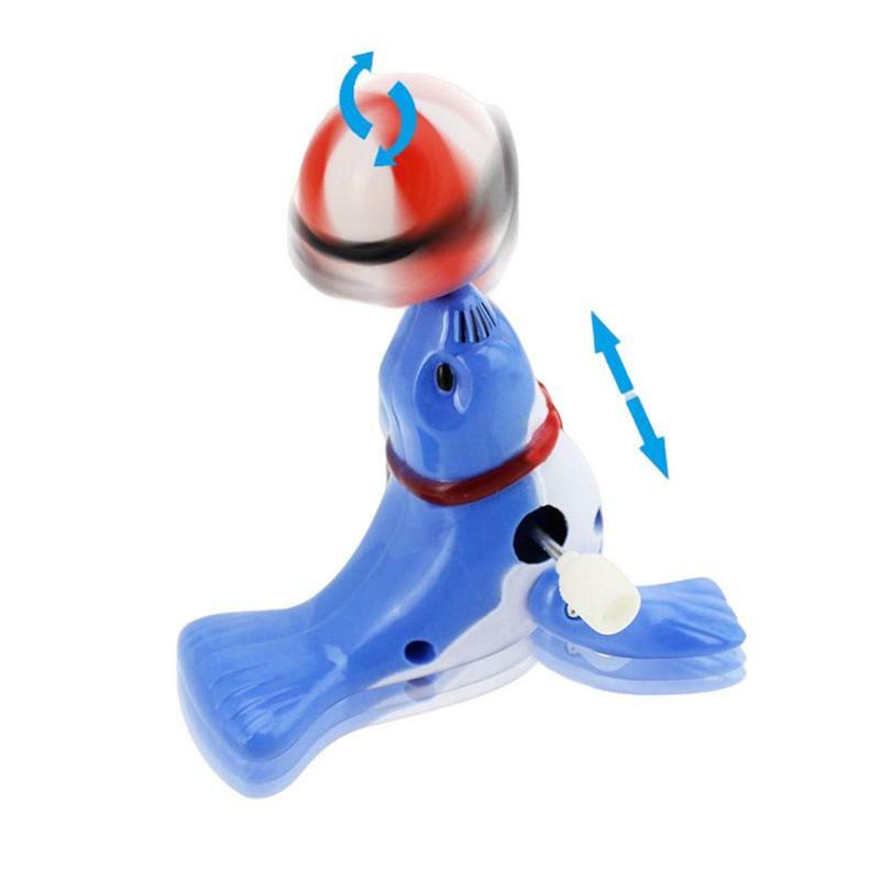 Top Ball Clockwork Dolphin Winding Toy Sea Lion Rotation Acrobatic Decompression Fidgets Antistress Stress Gift For Kids Baby