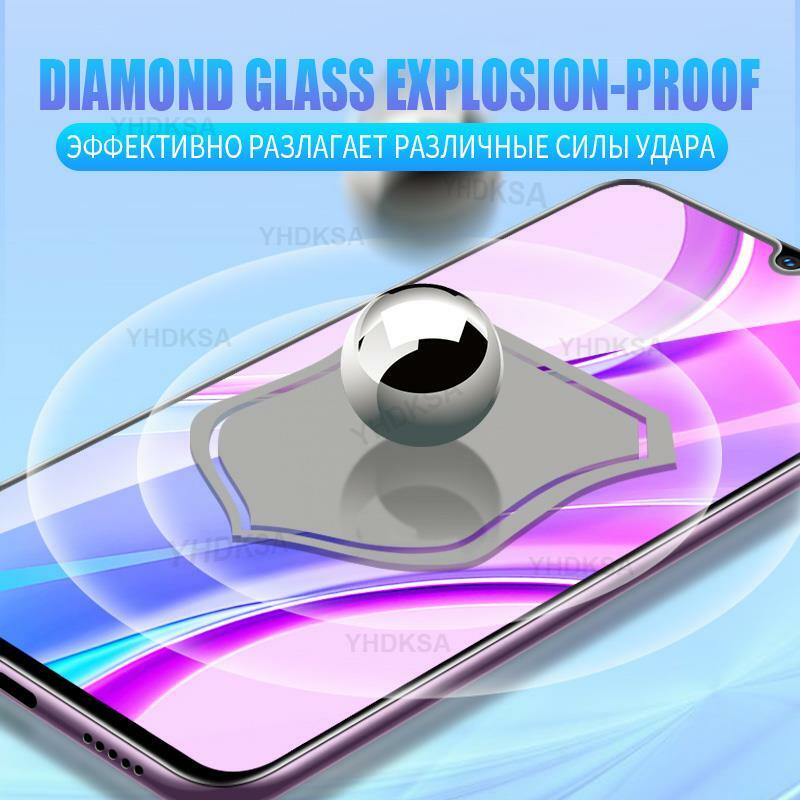 Protector de pantalla de vidrio templado para móvil, cristal 100D para Xiaomi Redmi 8, 8A, 9A, 9AT, 9C, NFC, Note 8, 9, 10 Pro, 8T, 9T, 10T, 9S, 10S