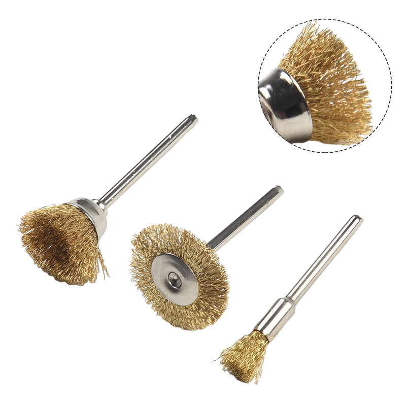Tool Wheel Set Copper Wire Brushes Paint Remover Bits Rotary Modern Fashion Hot Sale High Quality Accessories Sale Newest