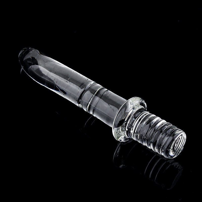 Plug anale femminile Dildo modello simile alla spada Dildo di cristallo di vetro giocattolo maschio Plug anale Dildo di vetro Ddult giocattolo di masturbazione vaginale femminile