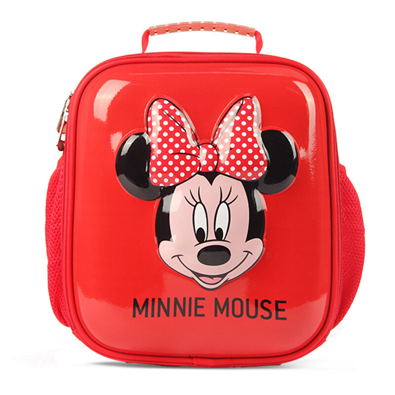 Disney Desenhos animados Minnie Mouse Schoolbags para meninos, Mochila escolar, Caso Anime Kawaii, Proteção Espinhal Impressa, Bookbag
