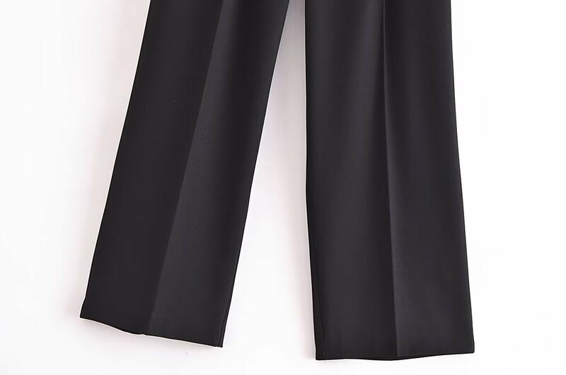 Joker-Pantalones informales de pierna ancha para Mujer, pantalón holgado de doble cintura, Retro, con cordón, de cintura alta, 2024