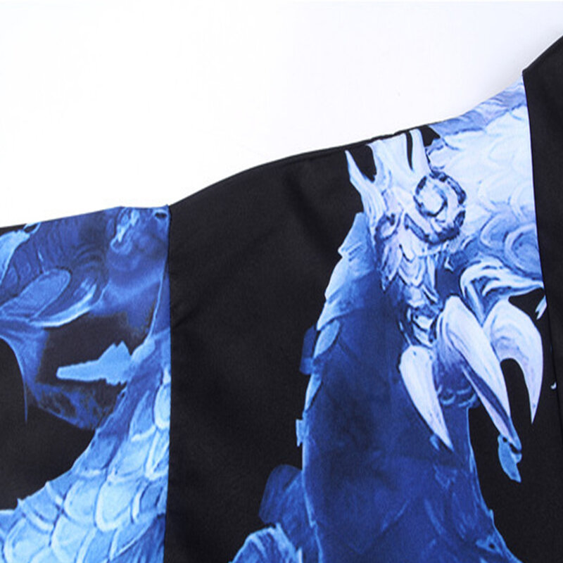 Cardigan dragão chinês para homens e mulheres, quimono solto, 3/4 manga, roupas de proteção solar, venda apuramento