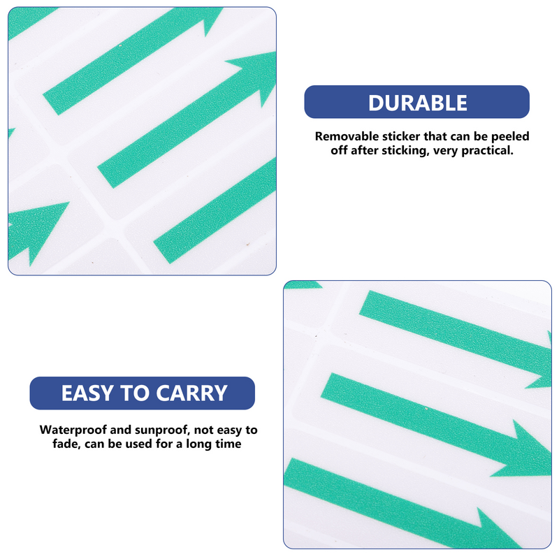 10 Pcs Direction Stickers Arrow Sign Instructions Adhesive Floor Decal for Wall Water Proof Pvc Self-adhesive Spf Signs