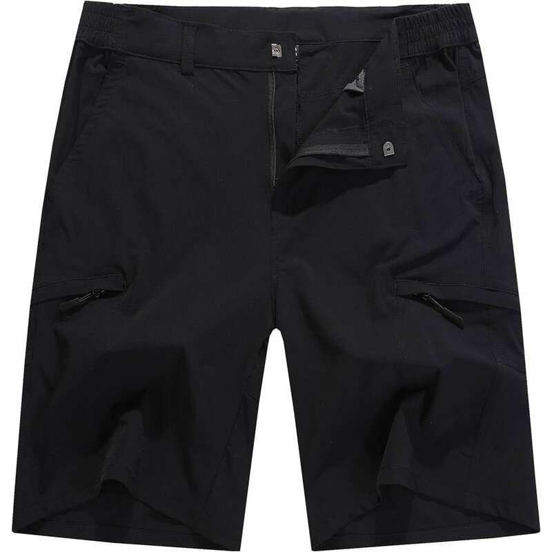 Męskie spodnie Cargo letnie męskie szorty w jednolitym kolorze duże męskie spodnie dresowe modne szybkoschnące spodenki alpinistyczne