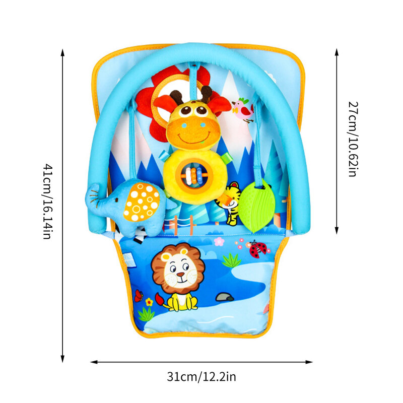 Car Seat Toys For Infant Car Seat Toys With Sound And Doll Kick And Play Baby Car Accessories Activity Arch For Toddlers Boys