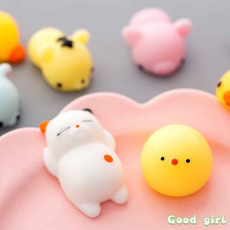 Mini Animal Squishy Toy para Crianças, Squeeze Ball, Fidget Toys, Pinch Amassar, Stress Reliever, Party Favor, Aleatório, 2 Pcs, 5 Pcs, 10Pcs