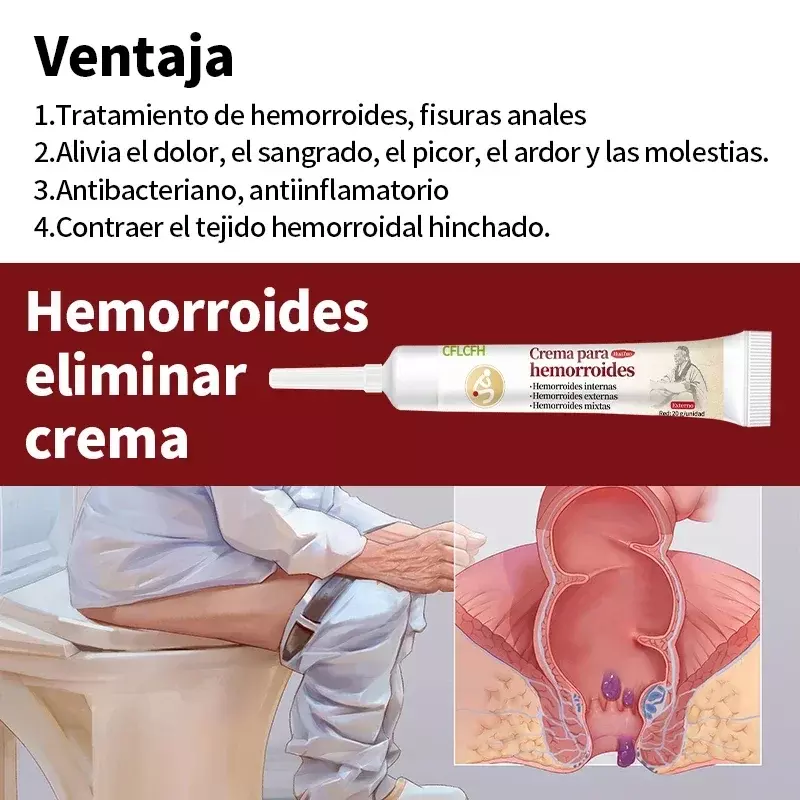 Krem leczący hemoroidy stosy ulga w bólu Intemal zewnętrzne usuwanie hemoroidy szczelina odbytu Hua Tuo medycyna hiszpańska