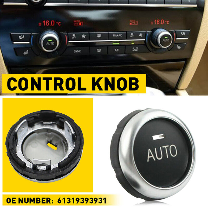 Botão do botão do interruptor do controle do clima da rotação do A/C, Acessórios do carro, 61319393931, BMW 528i 535i 550i 640i 650i, 1Pc