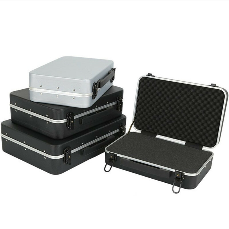 Tragbare Aluminium Gerahmte Koffer Taschen Toolbox Laptop Tablet PC Lagerung Box Einrichtungen Instrument Schwamm Stoßfest Reise Fall